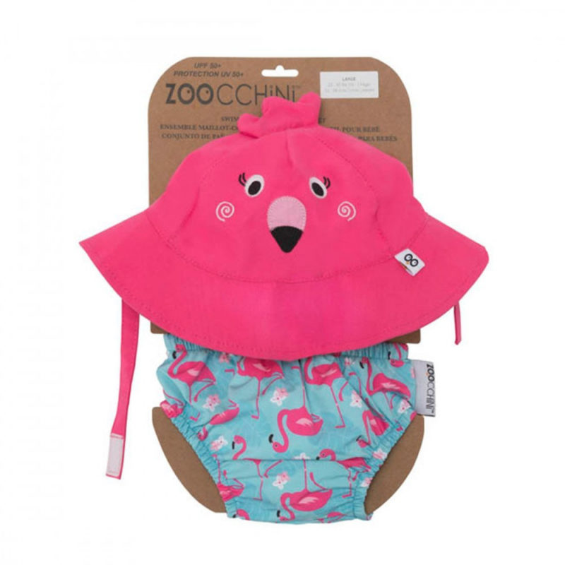 Zoocchini UV Set klobouček a plavky Plameňák