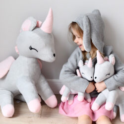 MELOOTKA Jednorožec – ŠEDO/RŮŽOVÝ