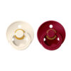 BIBS Colour kaučukový dudlík 2ks - Ivory + Ruby