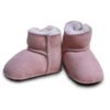 EISBÄRCHEN Capáčky kožešinové na suchý zip - Rosé