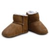 EISBÄRCHEN Capáčky kožešinové na suchý zip - Camel