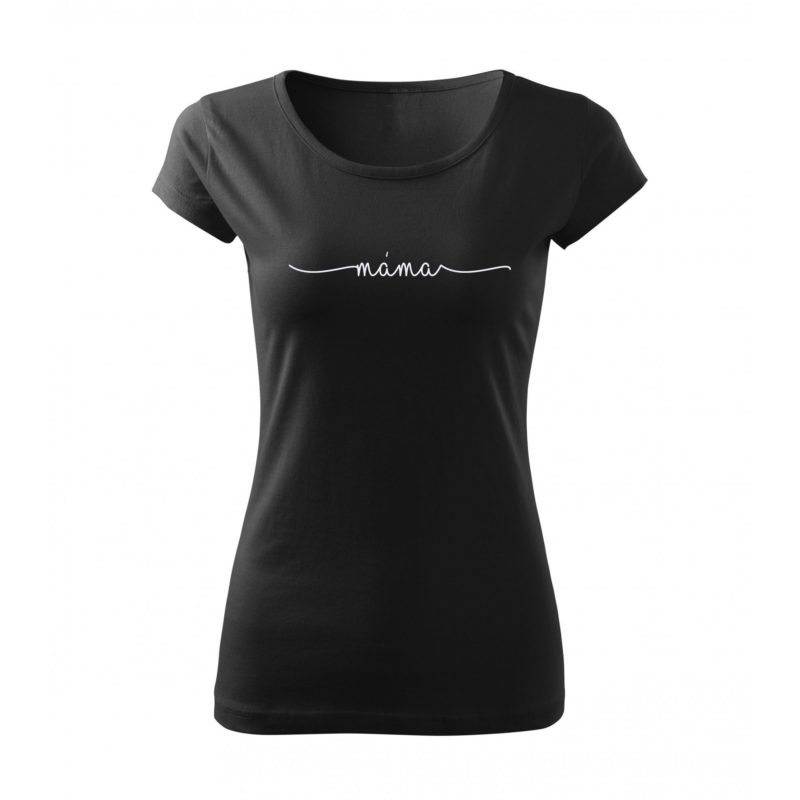 MIMIO Dámské tričko s ozdobným potiskem černé