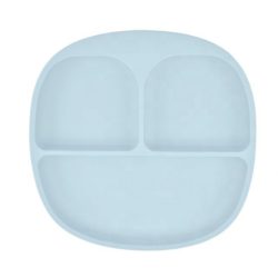 MIMIO Silikonový dělený talíř s protiskluzem - PASTEL BLUE
