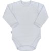NEW BABY Kojenecké body s dlouhým rukávem Pastel šedé