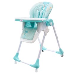 NEW BABY Jídelní židlička Minty Fox - ekokůže