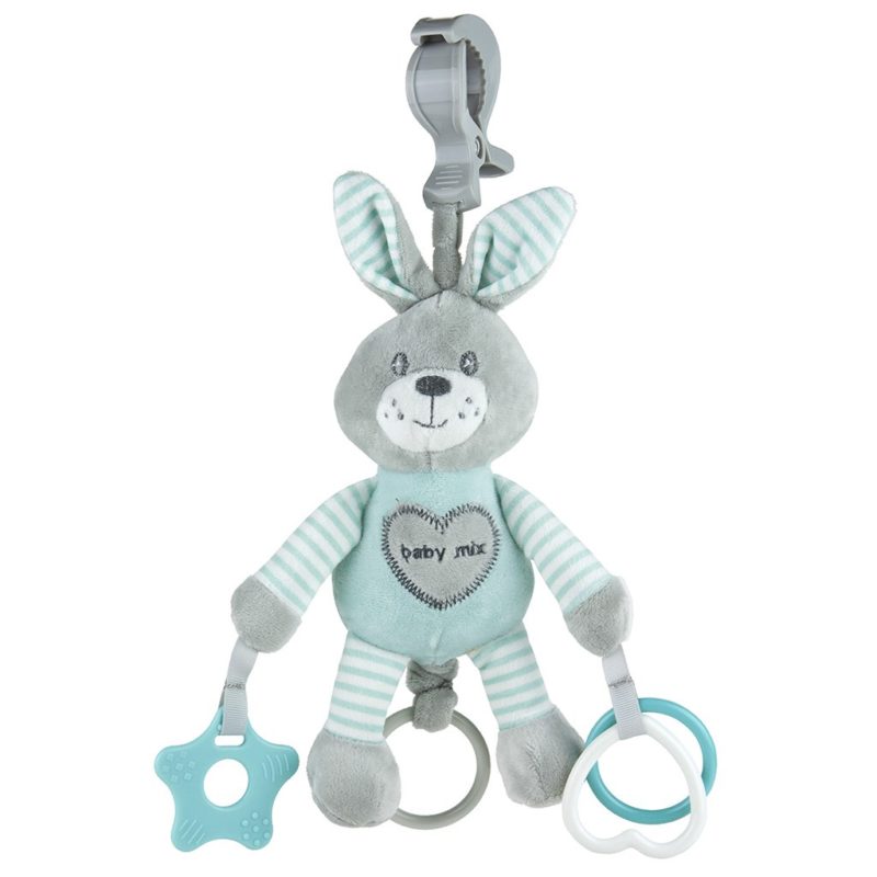 BABY MIX - Plyšová hračka s vibrací králík mátový