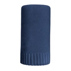 NEW BABY Bambusová pletená deka - tmavě modrá