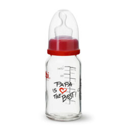 bibi láhev skleněná Dental 120 ml Papa 0 m+