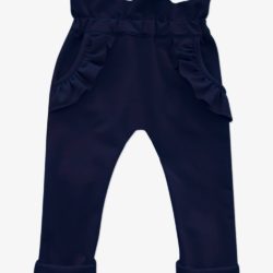 JAPI Bavlněné kalhoty ROSES volán - tmavě modré