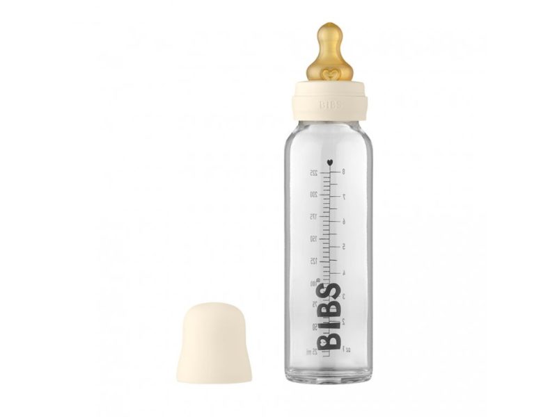 BIBS Skleněná láhev 225ml - Ivory