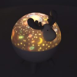 MIMIO Dětská lampička s projektorem Deer