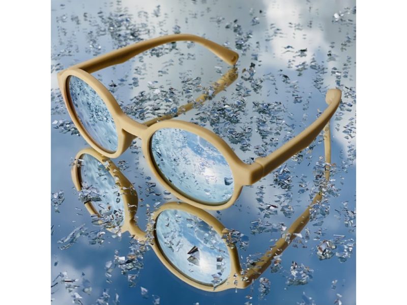 LITTLE KYDOO Sluneční brýle S Mirror Beige (1-4roky)