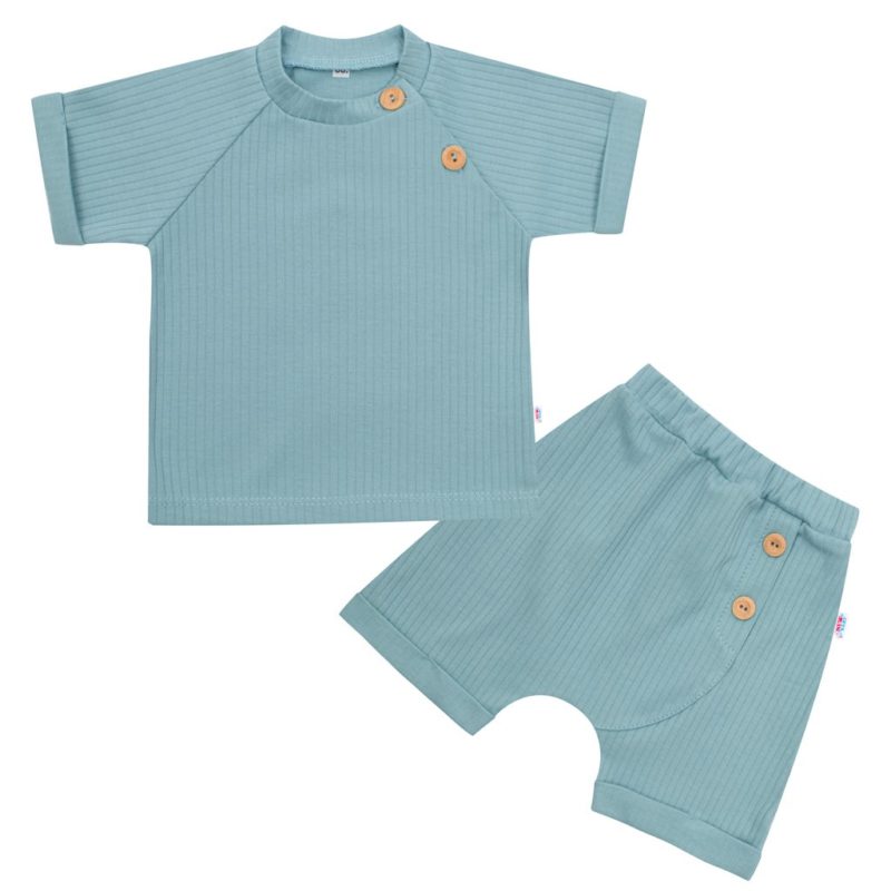 NEW BABY Letní souprava tričko a kraťásky - Practical mint