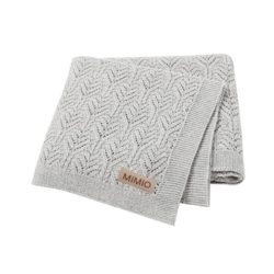 MIMIO Dětská pletená bavlněná deka - Grey