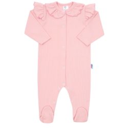 NEW BABY Kojenecký bavlněný overal Stripes - Růžový