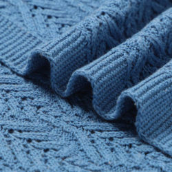 MIMIO Dětská pletená bavlněná deka - Jeans