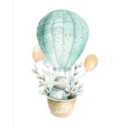 MIMIO - Samolepka na zeď Zajíček v balónu
