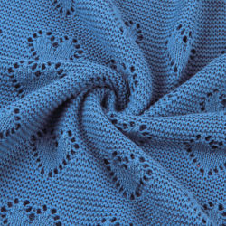 MIMIO Dětská deka z organické bavlny LOVE - Modrá