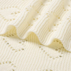 MIMIO Dětská deka z organické bavlny LOVE - Krémová