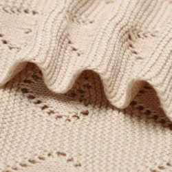 MIMIO Dětská deka z organické bavlny LOVE - Béžová