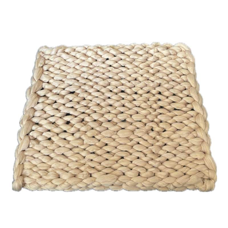 MIMIO Ručně pletená deka 65x65 cm - Hnědá