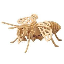 WOODEN TOY Přírodní dřevěné 3D puzzle - Včela