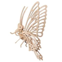 WOODEN TOY Přírodní dřevěné 3D puzzle - Malý motýl