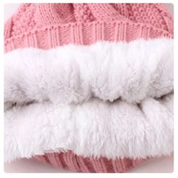 MIMIO Zimní čepice pletená - Růžová
