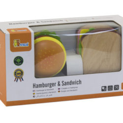 VIGA TOYS Dřevěný hamburger a sendvič
