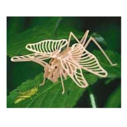 WOODEN TOY Přírodní dřevěné 3D puzzle - Luční kobylka