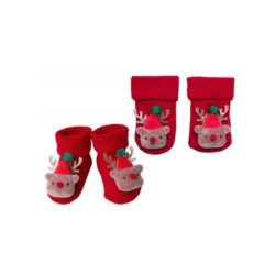 BABY NELLYS Kojenecké vánoční ponožky - Sob