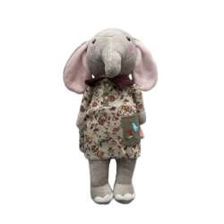 METOO Plyšová panenka slon - Květované šaty