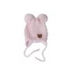 NELLYS Zimní pletená čepice Teddy - růžová