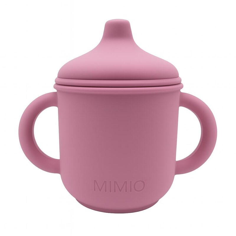 MIMIO Silikonový hrneček s pítkem - BLUSH