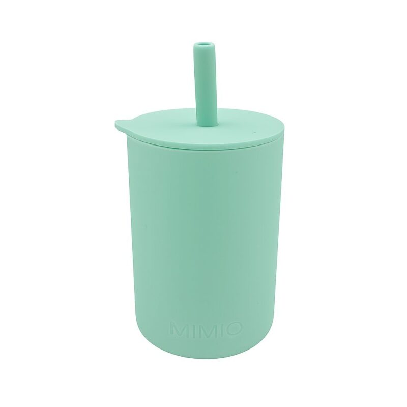MIMIO Silikonový kelímek s brčkem - MINT