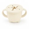 MIMIO Silikonový kelímek na svačinu tučňák – IVORY (150 ml)