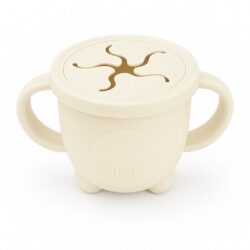 MIMIO Silikonový kelímek na svačinu tučňák – IVORY (150 ml)