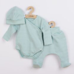 NEW BABY 3-dílná kojenecká souprava do porodnice - modrá
