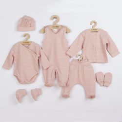 NEW BABY 7-dílná kojenecká souprava do porodnice - růžová