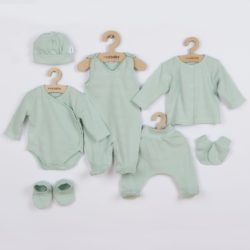 NEW BABY 7-dílná kojenecká souprava do porodnice - mátová