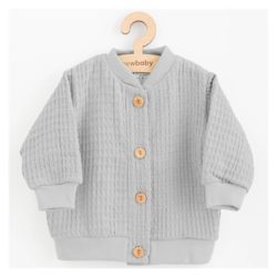 NEW BABY Mušelínový kabátek Comfort clothes -šedá