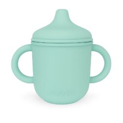 MIMIO Silikonový hrneček s pítkem - MINT