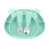 MIMIO Silikonový jídelní set BEAR – MINT