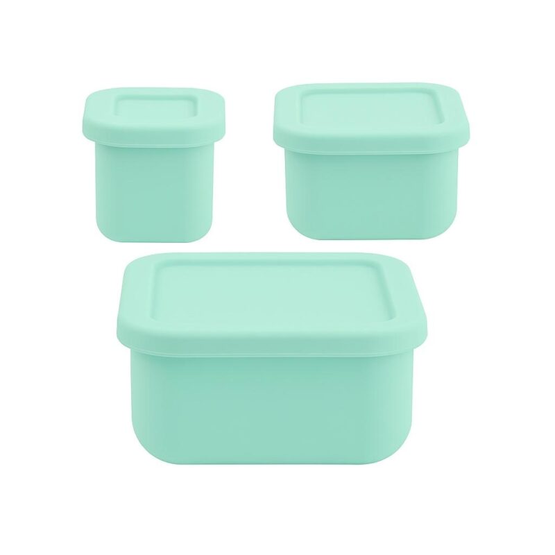MIMIO Silikonové svačinové boxy 3 ks – MINT