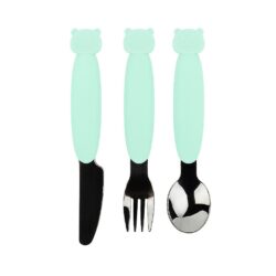 MIMIO Silikonový set příborů BEAR – MINT