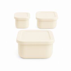 MIMIO Silikonové svačinové boxy 3 ks - IVORY