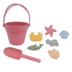 MIMIO Silikonový kyblík na písek MOŘE - BLUSH