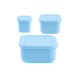 MIMIO Silikonové svačinové boxy 3 ks - BABY BLUE