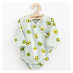 NEW BABY Mušelínové body s bočním zavazováním Avocado