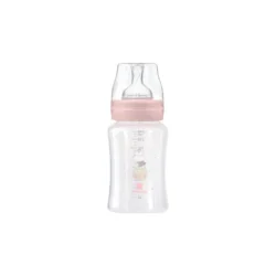 KIKKABOO Kojenecká láhev 240ml 3m+ Hippo Dreams Pink